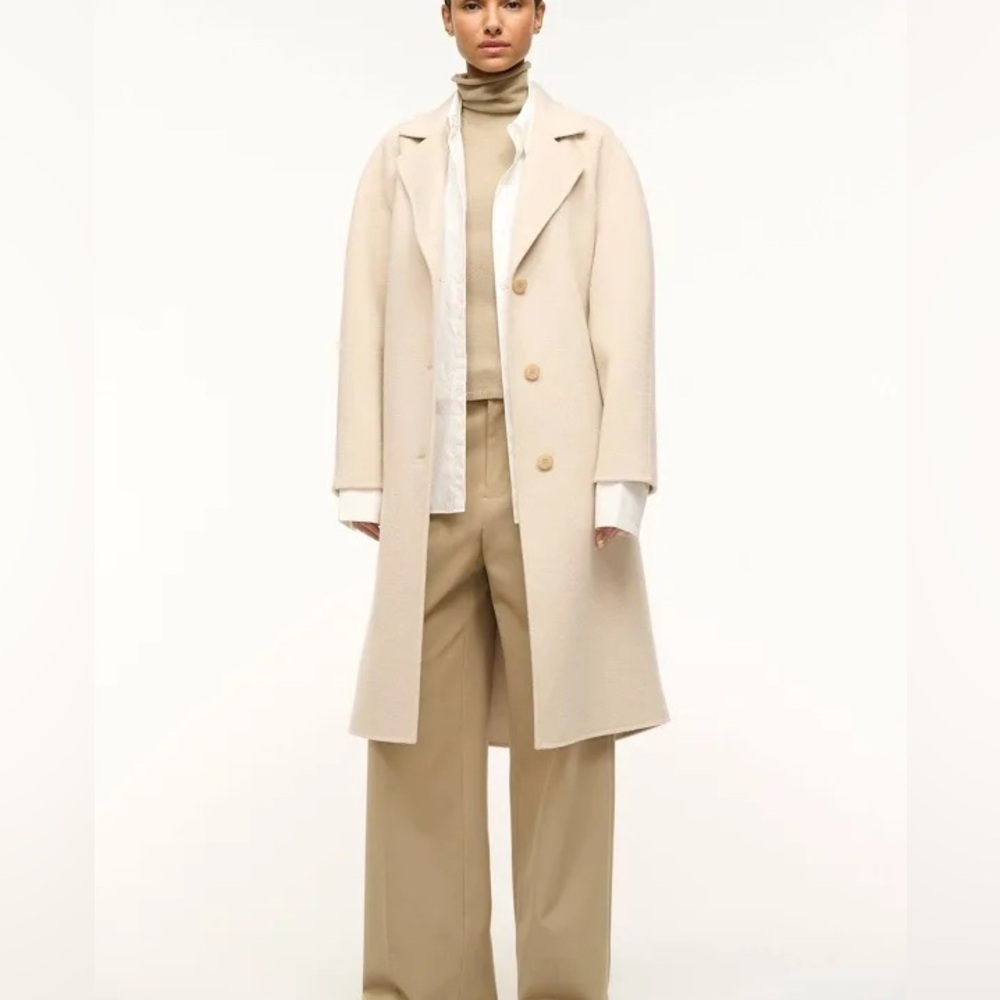 STAUD CHRYSALIS COAT | COLOR: OYSTER | SIZE: S